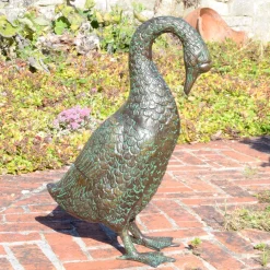 Statues & Sculptures Goose-Goose 55cm Bronze Metal Garden Ornament
