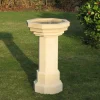 Statues & Sculptures Bird Baths-Gothic Design Stone Garden Birdbath