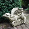 Statues & Sculptures Griffins-Gothic Griffin Stone Garden Ornament