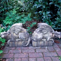 Statues & Sculptures Griffins-Gothic Griffins Stone Garden Ornaments