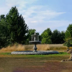 Statues & Sculptures Water Features-Grand Double Tier 4m Emerald Marble Stone Water Fountain Feature