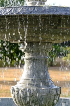 Statues & Sculptures Water Features-Grand Double Tier 4m Emerald Marble Stone Water Fountain Feature