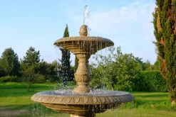 Statues & Sculptures Water Features-Grand Double Tier 4m Sandstone Stone Water Fountain Feature