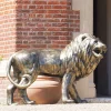 Statues & Sculptures Wildlife|Lions-Grand Lion Right Facing Bronze Metal Garden Statue