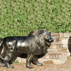 Statues & Sculptures Wildlife|Lions-Grand Lions Bronze Metal Garden Statues