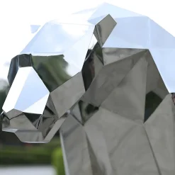 Statues & Sculptures Low Poly|Animals-Grand Panther 87cm Geometric Metal Garden Sculpture