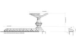 Statues & Sculptures Water Features-Grand Single Tier 4m Emerald Marble Stone Water Fountain Feature