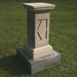 Statues & Sculptures Plinths & Pedestals|Garden Sundials-Grand Square 81cm Stone Sundial Pedestal