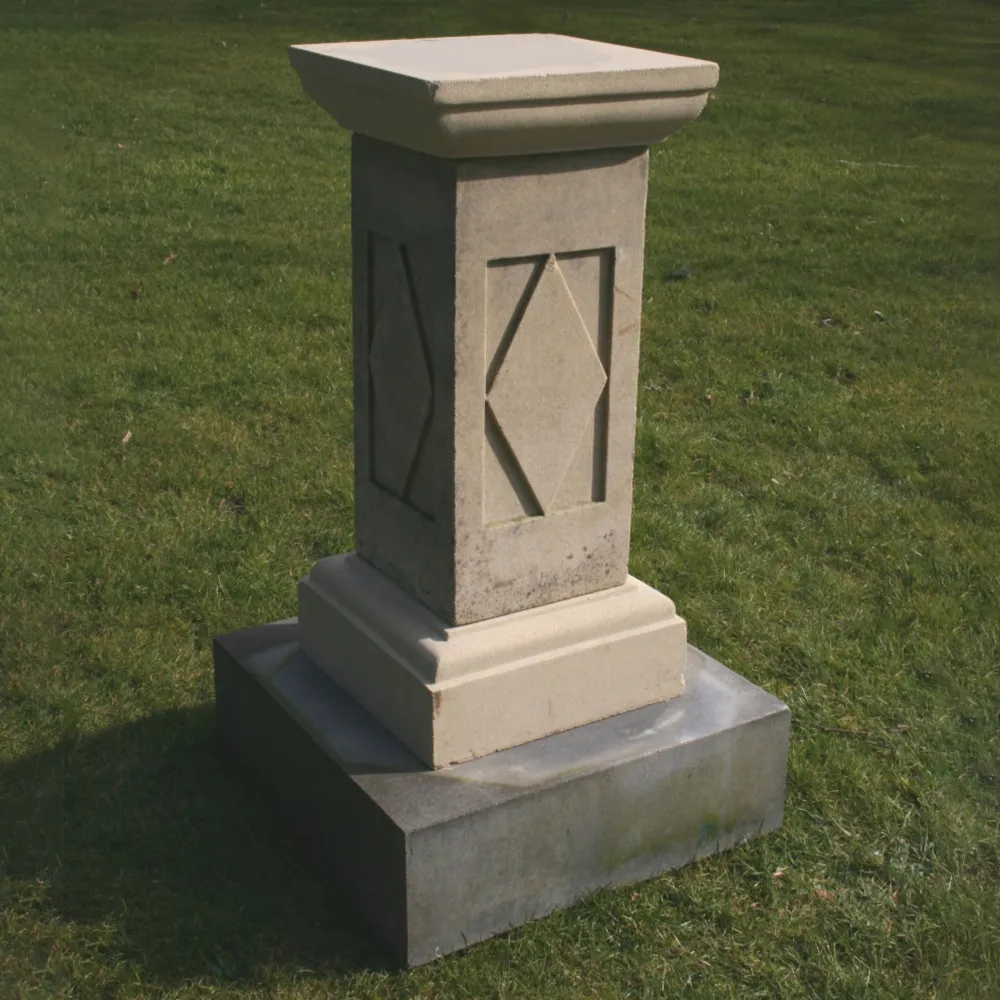 Statues & Sculptures Plinths & Pedestals|Garden Sundials-Grand Square 81cm Stone Sundial Pedestal