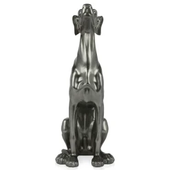 Statues & Sculptures Floor Standing|Animals-Guardian Greyhound 81cm Anthracite Resin Indoor Sculpture