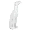 Statues & Sculptures Floor Standing|Animals-Guardian Greyhound 81cm White Resin Indoor Sculpture