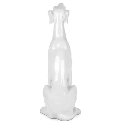 Statues & Sculptures Floor Standing|Animals-Guardian Greyhound 81cm White Resin Indoor Sculpture