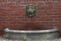 Statues & Sculptures Water Features-Half Circle Medium Stone Pool Surround Water Feature