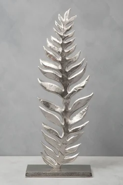 Statues & Sculptures Table Top|Contemporary-Harmonic Leaf 67cm Metal Indoor Sculpture