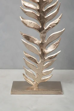 Statues & Sculptures Table Top|Contemporary-Harmonic Leaf 67cm Metal Indoor Sculpture