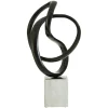Statues & Sculptures Table Top|Abstract-Harmony in Motion 34cm Black Metal Indoor Sculpture