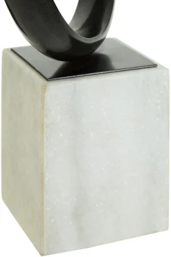 Statues & Sculptures Table Top|Abstract-Harmony in Motion 34cm Black Metal Indoor Sculpture