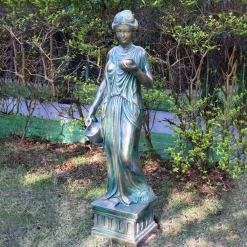 Statues & Sculptures Greek-Hebe 85cm Aged Bronze Resin Garden Statue