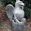 Statues & Sculptures Griffins-Heraldic Griffin Stone Garden Statue