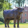 Statues & Sculptures Farm-Highland Cow Bronze Metal Garden Statue