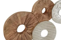 Statues & Sculptures Table Top|Abstract-Hollow Orb 35cm Wood Indoor Sculpture