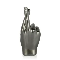 Statues & Sculptures Table Top|Contemporary-Hope Hand 28cm Anthracite Resin Indoor Sculpture