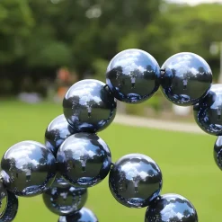 Statues & Sculptures Giant|Floor Standing-Hyper Bubbles 162cm Silver Metal Garden Sculpture