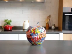 Statues & Sculptures Table Top|Graffiti-Iconic Apple 30cm Graffiti Resin Indoor Sculpture