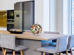 Statues & Sculptures Table Top|Contemporary-Iconic Apple 30cm Multicolour Resin Indoor Sculpture