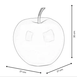 Statues & Sculptures Table Top|Pop Art-Iconic Apple 30cm Pop Art Resin Indoor Sculpture