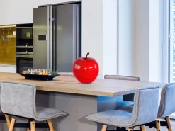 Statues & Sculptures Table Top|Contemporary-Iconic Apple 30cm Red Resin Indoor Sculpture