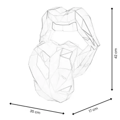 Statues & Sculptures Wall Art|Pop Art-Iconic Lips 42cm Pop Art Resin Wall Sculpture