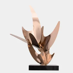 Statues & Sculptures Table Top|Abstract-Infinite Bloom 71cm Copper Metal Indoor Sculpture