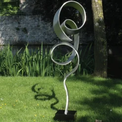 Statues & Sculptures Contemporary-Infinite 130cm Metal Stainless Metal Garden Sculpture