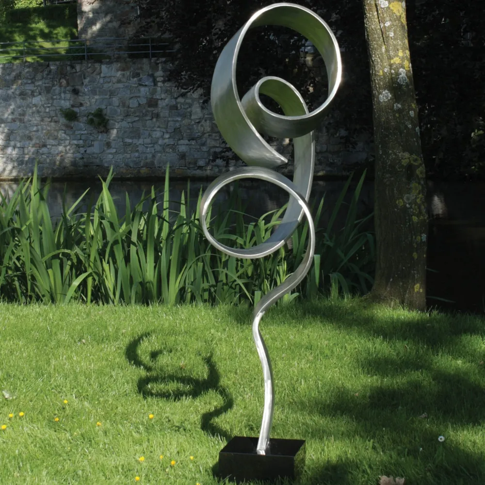 Statues & Sculptures Contemporary-Infinite 130cm Metal Stainless Metal Garden Sculpture