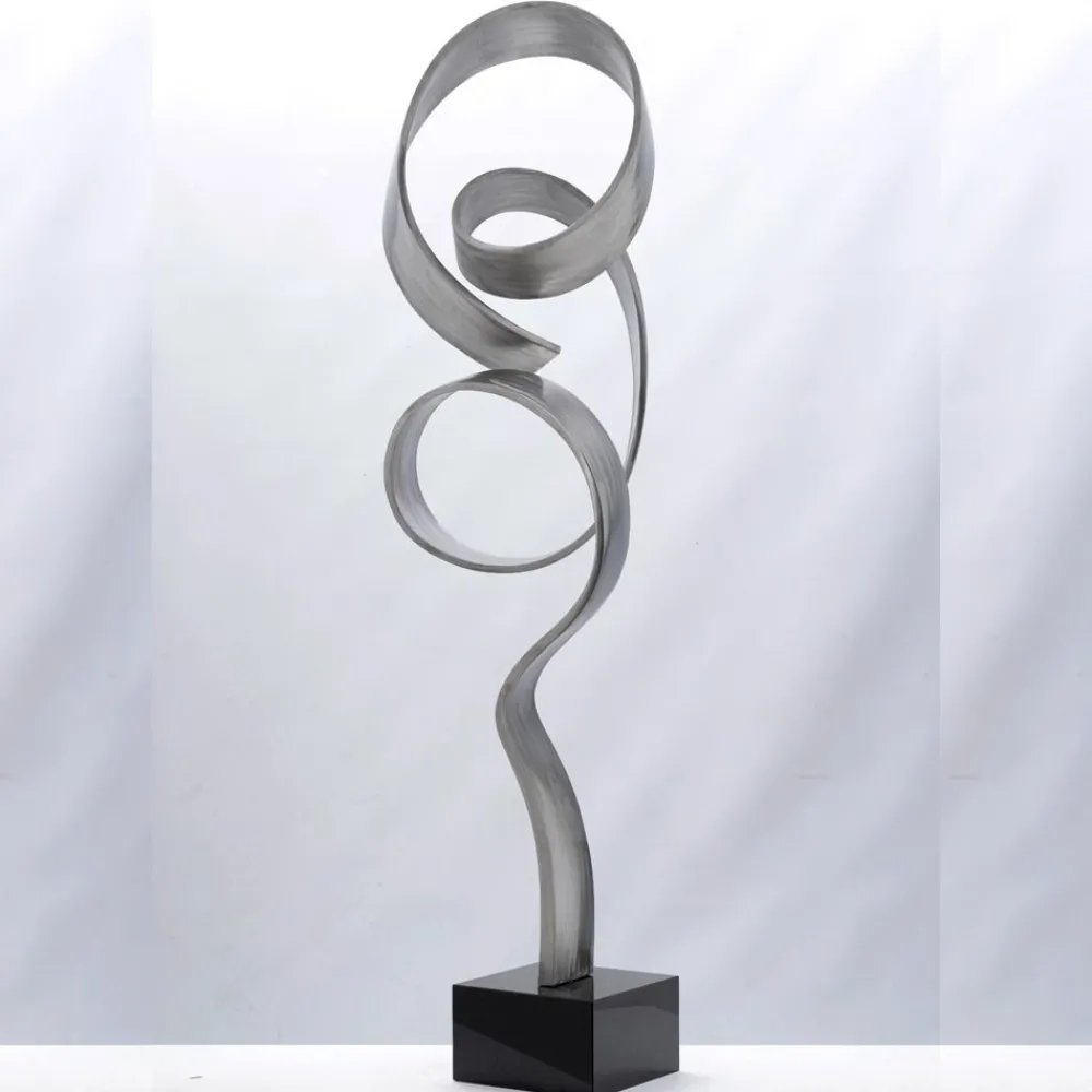 Statues & Sculptures Contemporary-Infinite 130cm Metal Stainless Metal Garden Sculpture