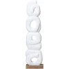 Statues & Sculptures Table Top|Abstract-Infinite Quartet 61cm White Wood Indoor Sculpture