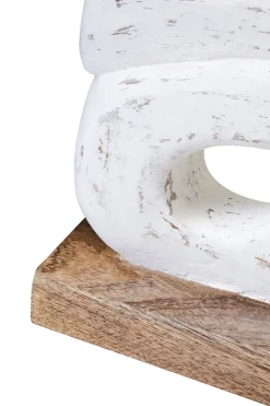 Statues & Sculptures Table Top|Abstract-Infinite Quartet 61cm White Wood Indoor Sculpture