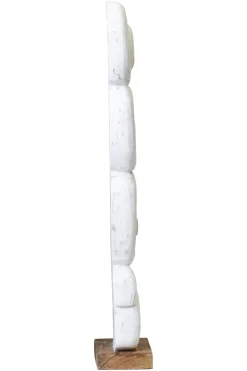 Statues & Sculptures Table Top|Abstract-Infinite Quartet 61cm White Wood Indoor Sculpture