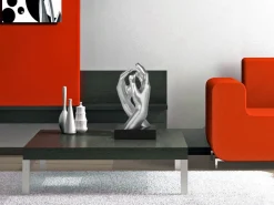 Statues & Sculptures Table Top|Contemporary-Infinite Touch 36cm Silver Resin Indoor Sculpture