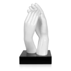 Statues & Sculptures Table Top|Contemporary-Infinite Touch 36cm White Resin Indoor Sculpture