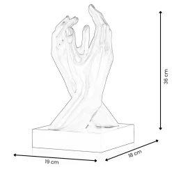Statues & Sculptures Table Top|Contemporary-Infinite Touch 36cm White Resin Indoor Sculpture
