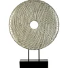Statues & Sculptures Table Top|Abstract-Infinity Core 50cm Silver Wood Indoor Sculpture