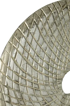 Statues & Sculptures Table Top|Abstract-Infinity Core 50cm Silver Wood Indoor Sculpture