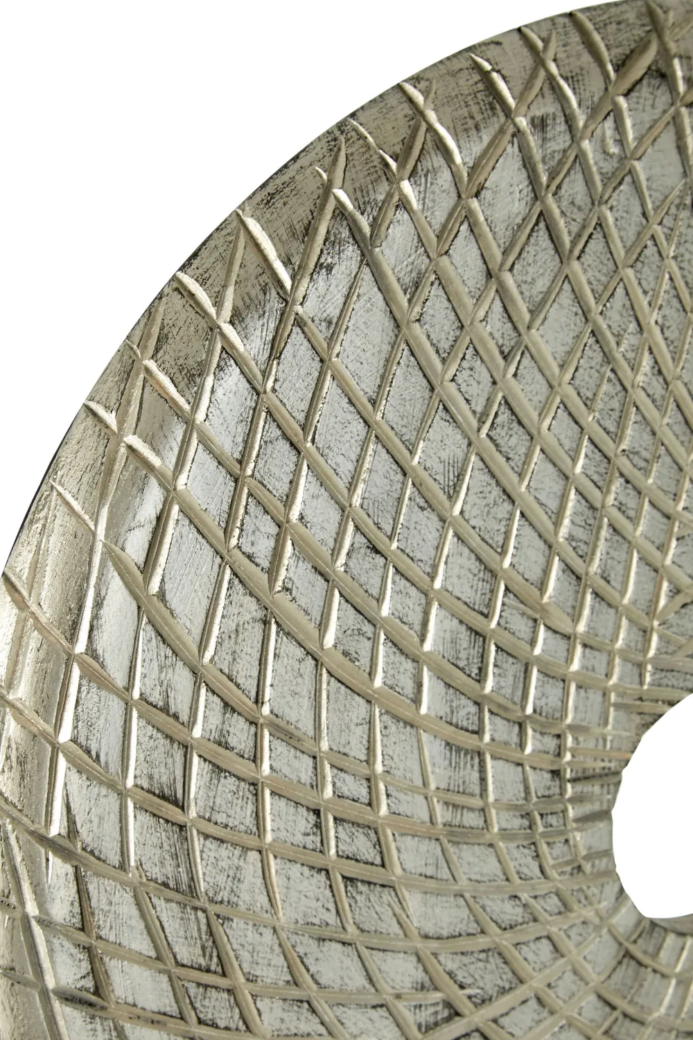 Statues & Sculptures Table Top|Abstract-Infinity Core 50cm Silver Wood Indoor Sculpture