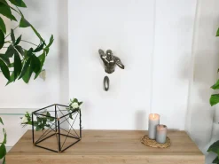 Statues & Sculptures Figurative|Wall Art-Infinity Man 28cm Anthracite Resin Wall Sculpture