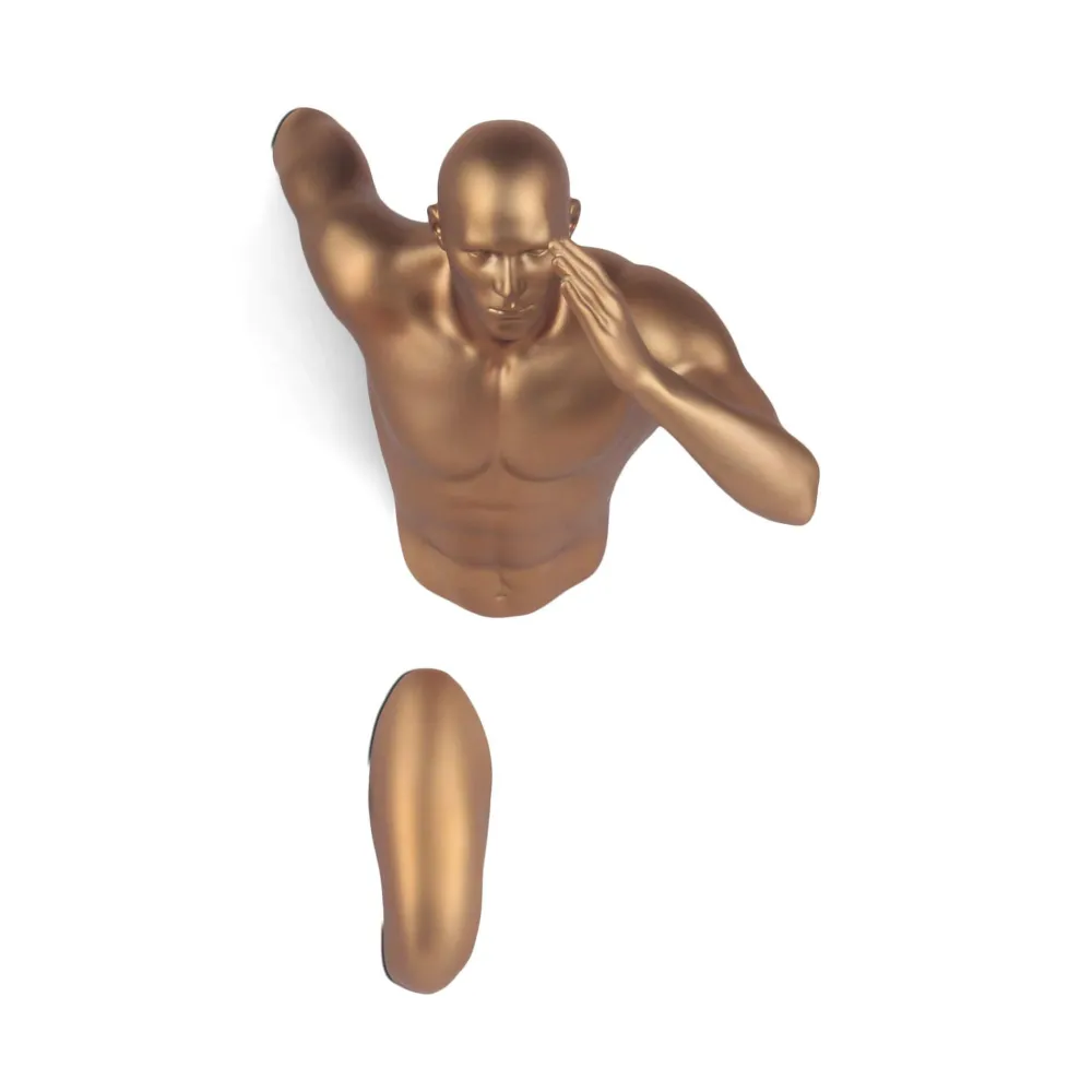 Statues & Sculptures Figurative|Wall Art-Infinity Man 28cm Bronze Resin Wall Sculpture