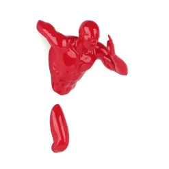Statues & Sculptures Figurative|Wall Art-Infinity Man 28cm Red Resin Wall Sculpture