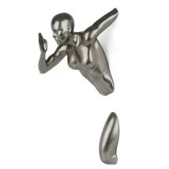 Statues & Sculptures Figurative|Wall Art-Infinity Woman 50cm Anthracite Resin Wall Sculpture