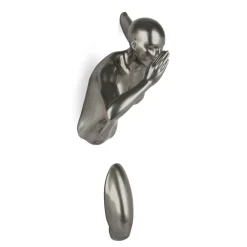 Statues & Sculptures Figurative|Wall Art-Infinity Woman 50cm Anthracite Resin Wall Sculpture